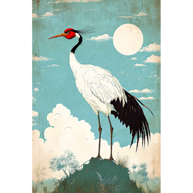 Ooievaar vintage illustratie